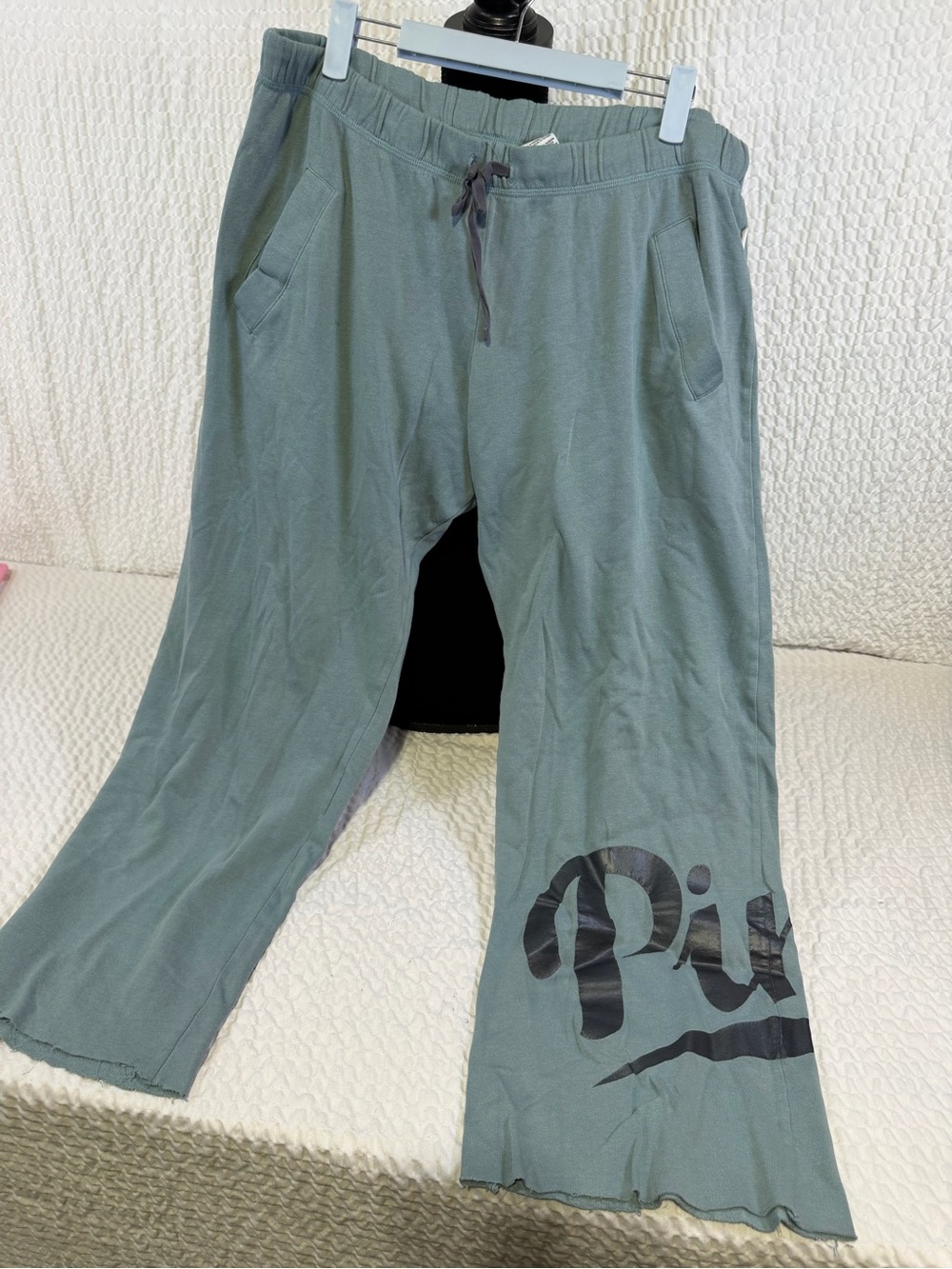 PINK Victoria's Secret women’s  Slate Green Drawstring Joggers
